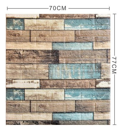 Pegatina De Pared Decorativa 3d10pcs Mármol Ladrillo Veteado