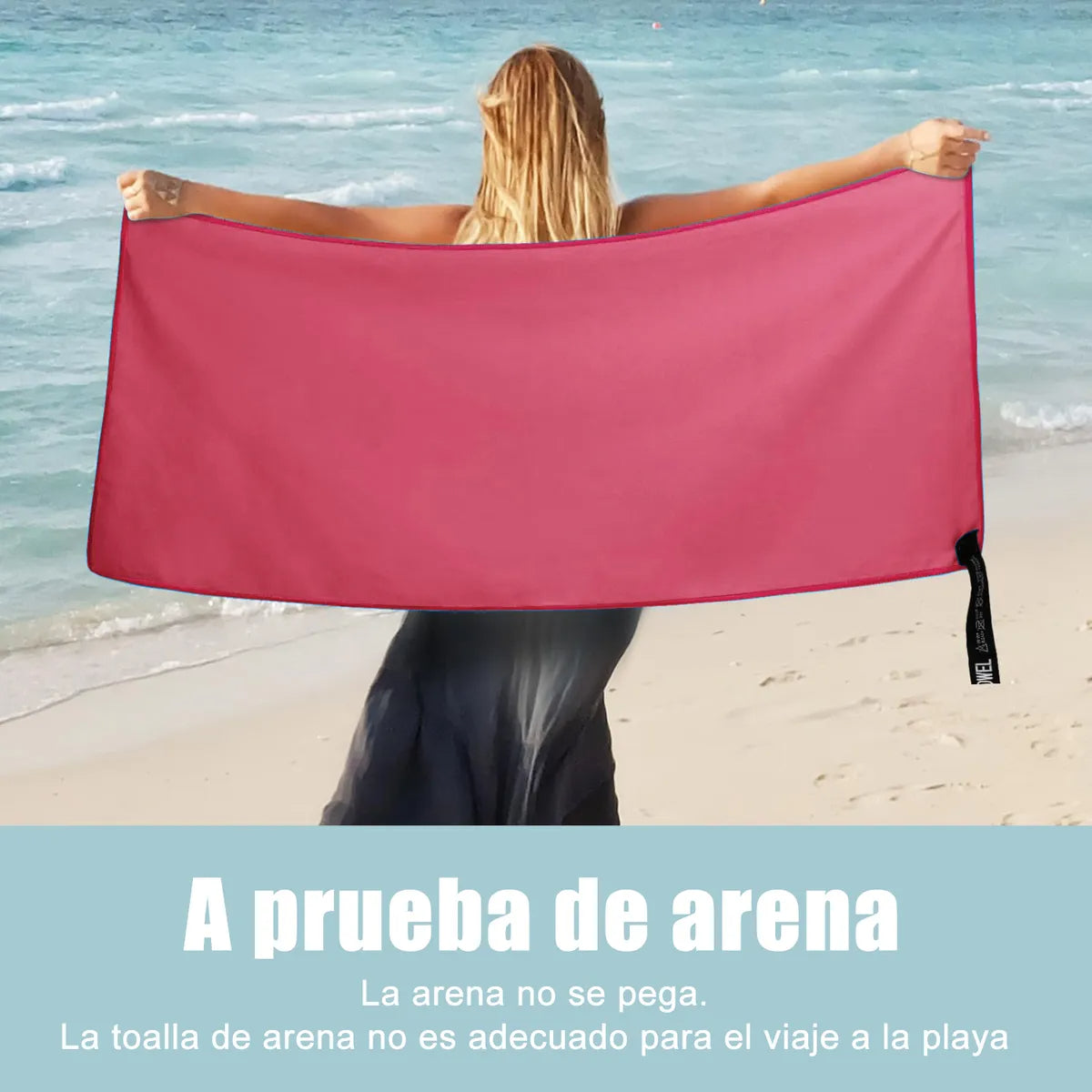 Toalla De Baño 3pcs Viaje Deportiva Microfiba Secado Rápido Color Rosa Microfibra