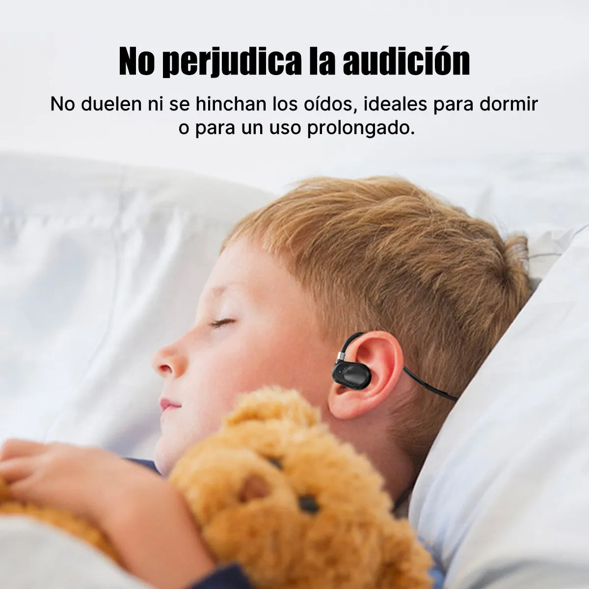 Audífono Inalámbrico Bluetooth Deporte Sonido De Alta Calida Color Negro Luz Azul Acero