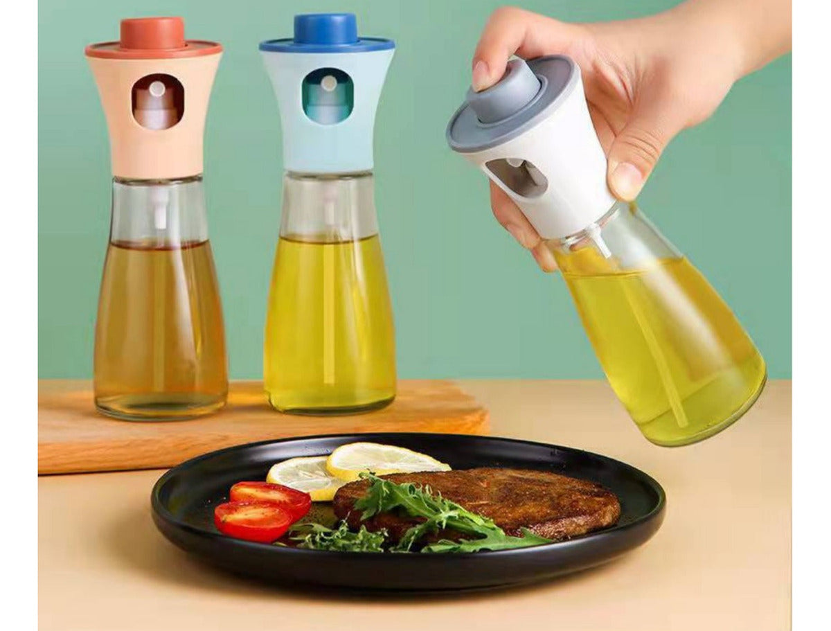 Rociador Simple Spray Bottle Control Aceite 220ml Vidrio Aluminio