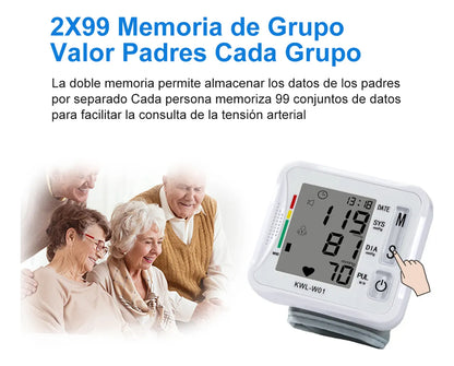 Monitor De Presión Arterial Muñeca Hoso Blanco Pantalla Grande Modelo W01