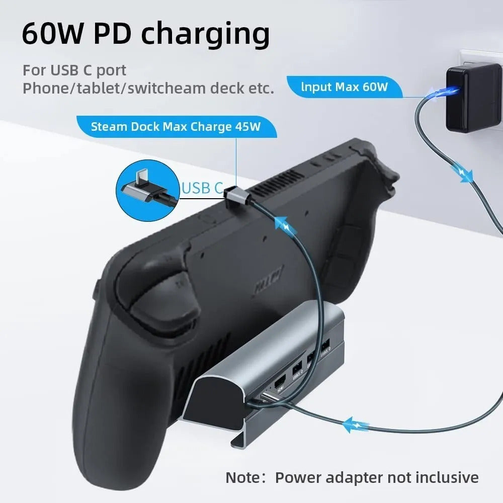 Hoso Dock Steam Deck 6en1 Hdmi 4k60hz Usb3.0 Pd100w