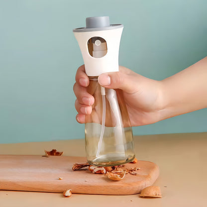 Rociador Simple Spray Bottle Control Aceite 220ml Vidrio Aluminio