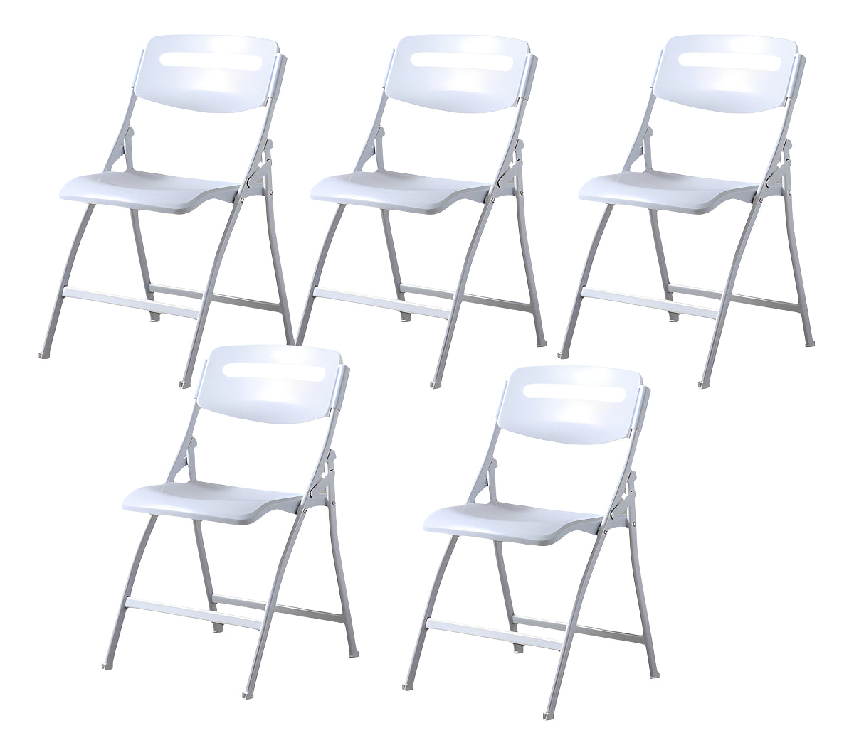 Silla Plegable Portátil Reposera Plástico Blanco Hoso Soporta 150kg