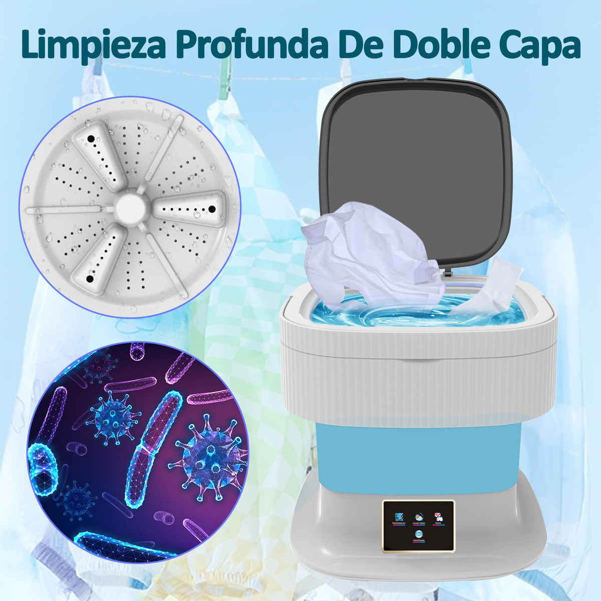 Mini Lavadora Portatil HOSO 12L