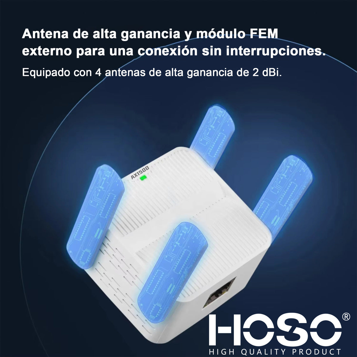Repetidor Wifi 5,8g 2.4g Wifi6 Ax1500 1200mbps 1 Wan + 1 Lan