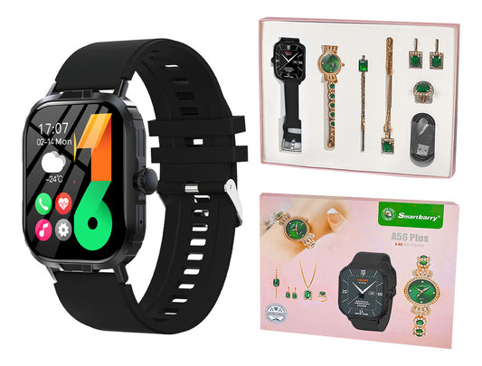 Reloj Inteligente Smartwatch Caja Collar Anillo 7pcs Caja Negro Correa Negro Bisel Negro Diseño De La Correa Mesh