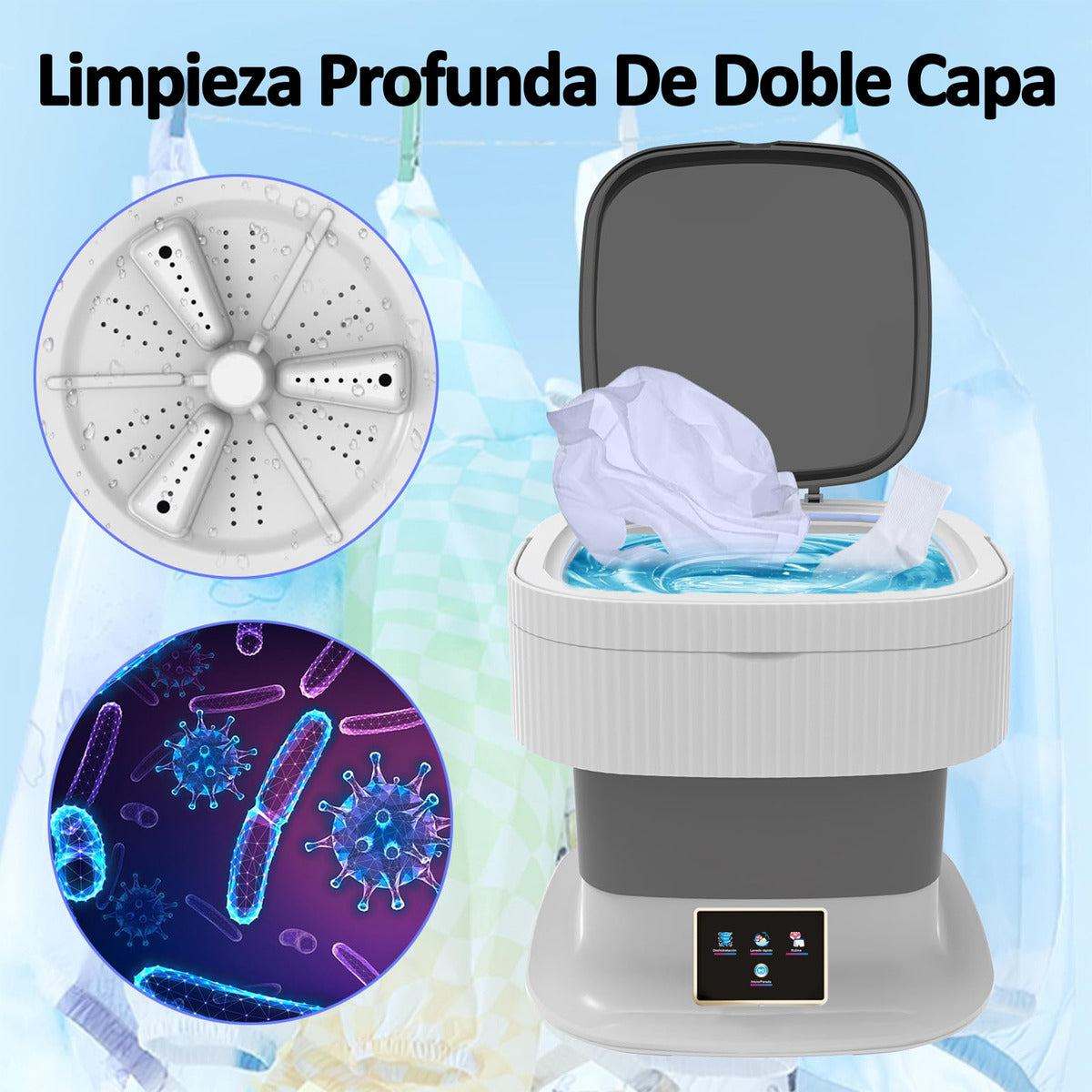 Mini Lavadora Portatil HOSO 12L