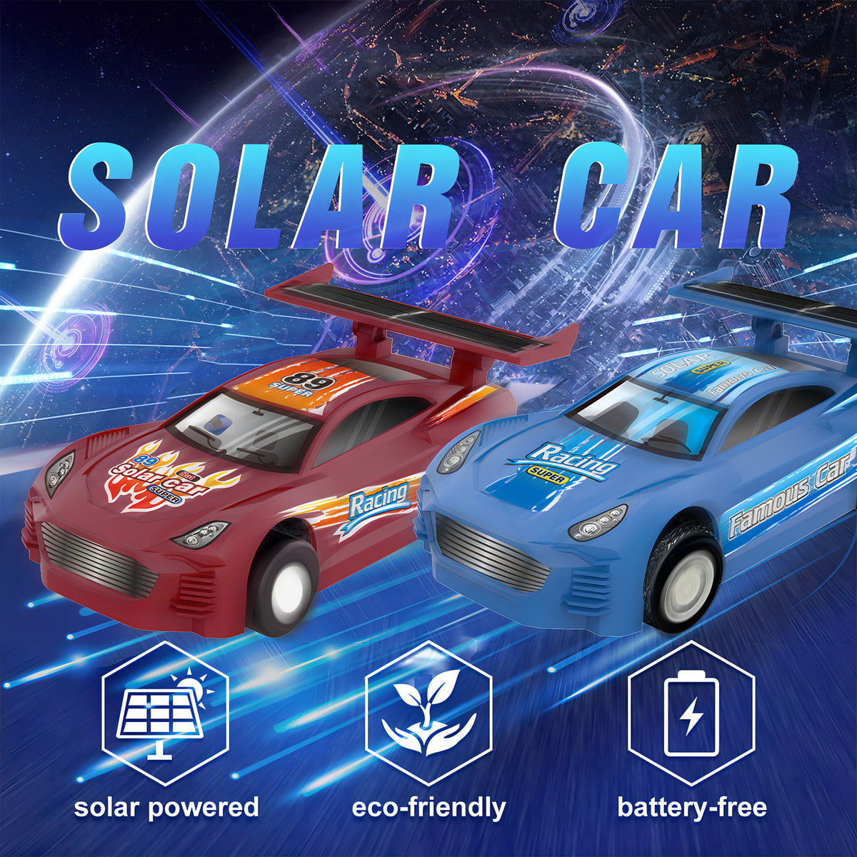 Auto Juguete De Energía Solar Educativo Robot De Niños Color Rojo Personaje Rojo