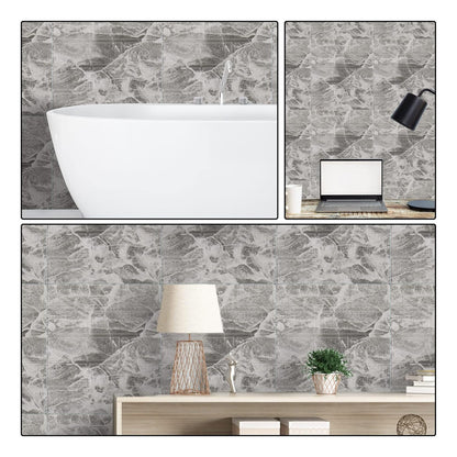 Pegatina De Pared Decorativa 3d10pcs Mármol Ladrillo Veteado
