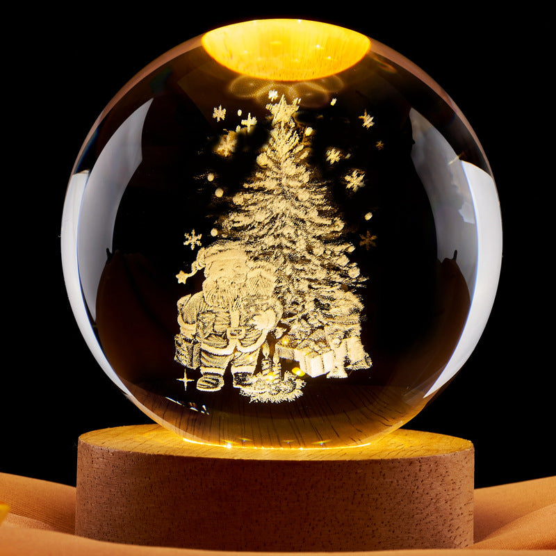 Lámpara De Mesa Bola De Cristal Decorativa - 5 Diseños