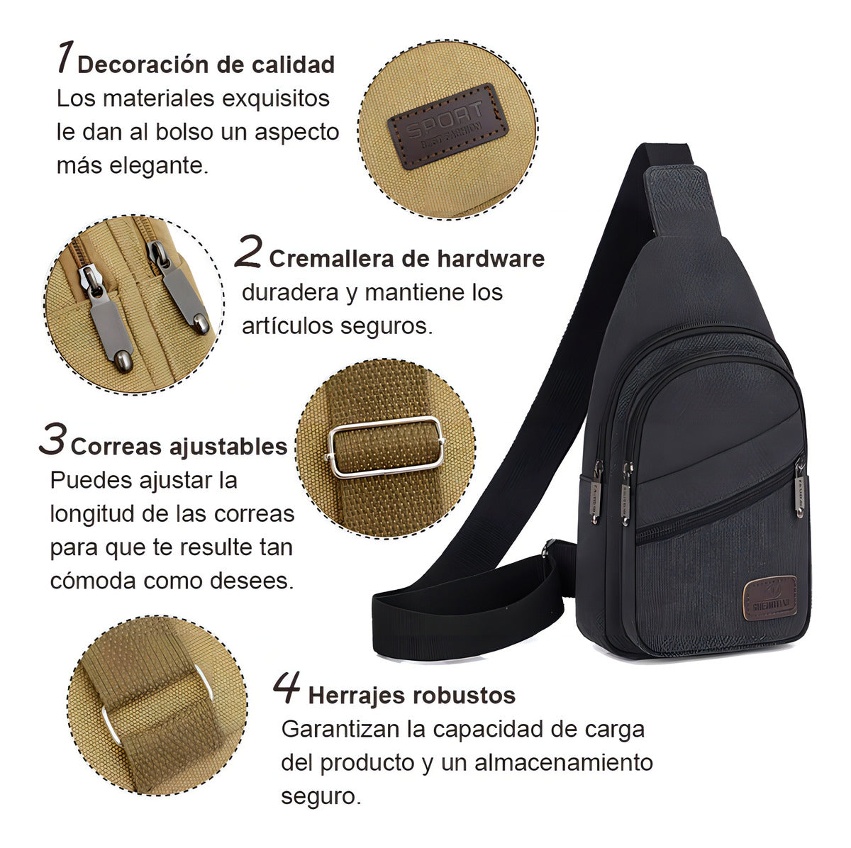 Bolso Mujer Bolsos Hombre Rinoneras Bananos Para Hombres Color Negro Diseño De La Tela Lienzo