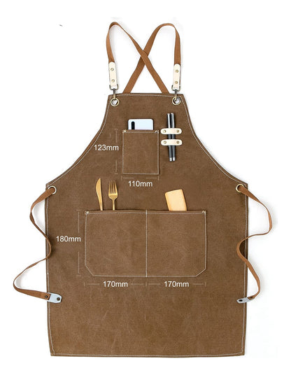 Pechera Delantal Mezclilla Parilla Hornada Peluquero Barista