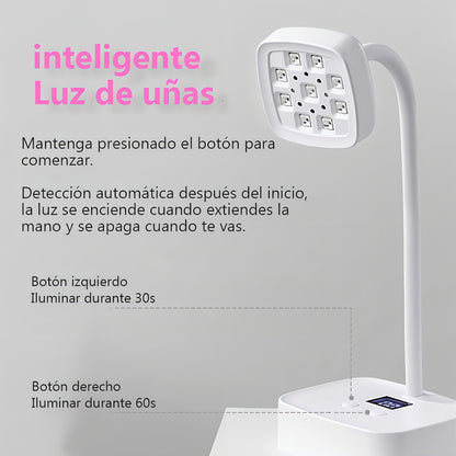 Lámpara Led Uñas Uv Manicure Gel 27w Blanco Sensor Automático Hoso