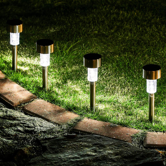 Luces Solares Exterior Lámpara Foco Jardín 10pcs 5colores