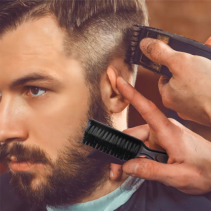 Peine O Peineta Cepillo Fade Para Barba Barberia Peluqueria Negro