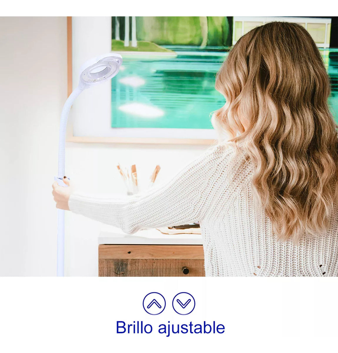 Lámpara Lupa LED HOSO con Pedestal