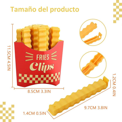Bolsa Clip Magnético Pinzas Para Sellar Alimentos 12pcs Color Amarillo