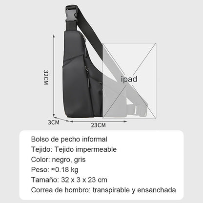 Bolso Bandolera Negro Y Gris Hombre Bolso Mujer Bolsos