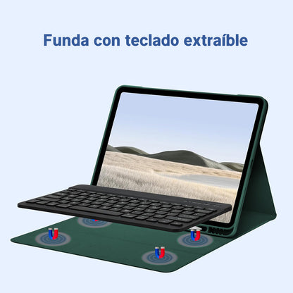Carcasa iPad 9 Con Telcado Bluetooth Portátil Para 10.2/10.5