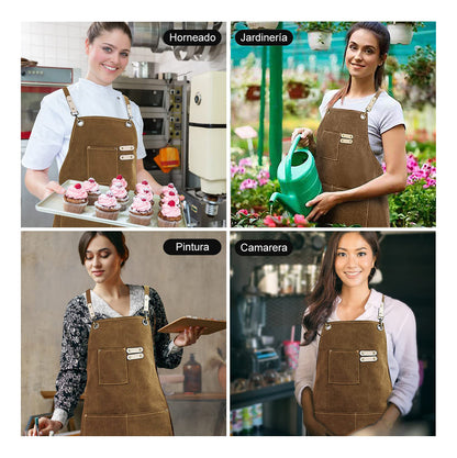Pechera Delantal Mezclilla Parilla Hornada Peluquero Barista