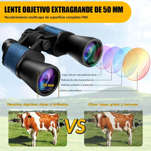 Binocular Profesional 80*80 Visión Nocturna Alta Resolución Color Negro