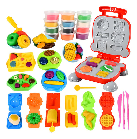 Masa Juego Hamburguesa Play-doh Con Moldes Y Cortadores Color 40pcs