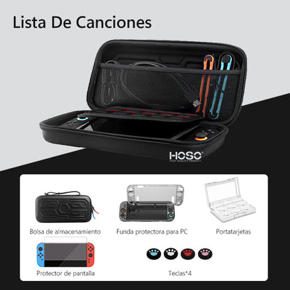 Bolso Estuche Funda 8 En 1 Para Nintendo Switch 2 Color Negro