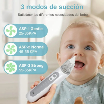 Cable Aspirador Nasal Electricos Bebe Filtros Ventosas Color Blanco