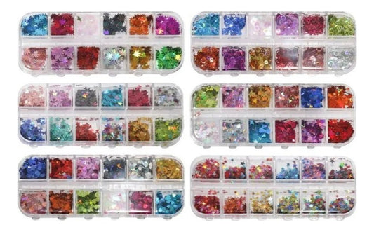 Confeti Decorativo Accesorio De Uña ( 1 Caja ) Color Variados