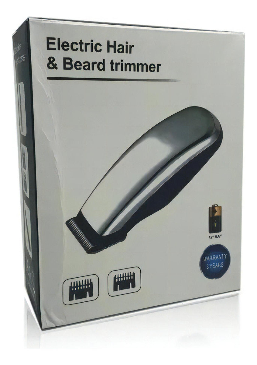 Mini Cortadora Pelo Bebés Electric Hair Inalámbrica Plata 3 Peines Plateado