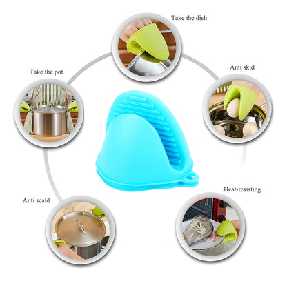 Guantes De Cocina Silicona Resistentes Al Calor 200°c Antideslizantes