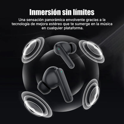 Audífono Inalámbrico Bluetooth Hoso De818 In-ear Con Micrófono Luz Led Negro