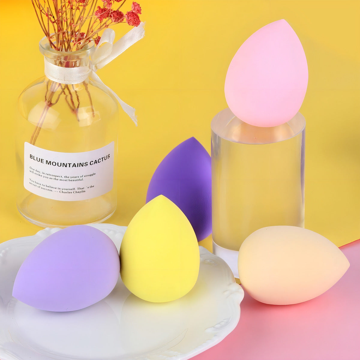 Esponja Maquillaje Puff Suave Redonda Mediana Esponja Maquillaje Mediano
