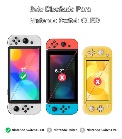 Estuche 24 En 1 Para Nintendo Switch Oled Con Lápiz Capacitivo Hoso Color Negro