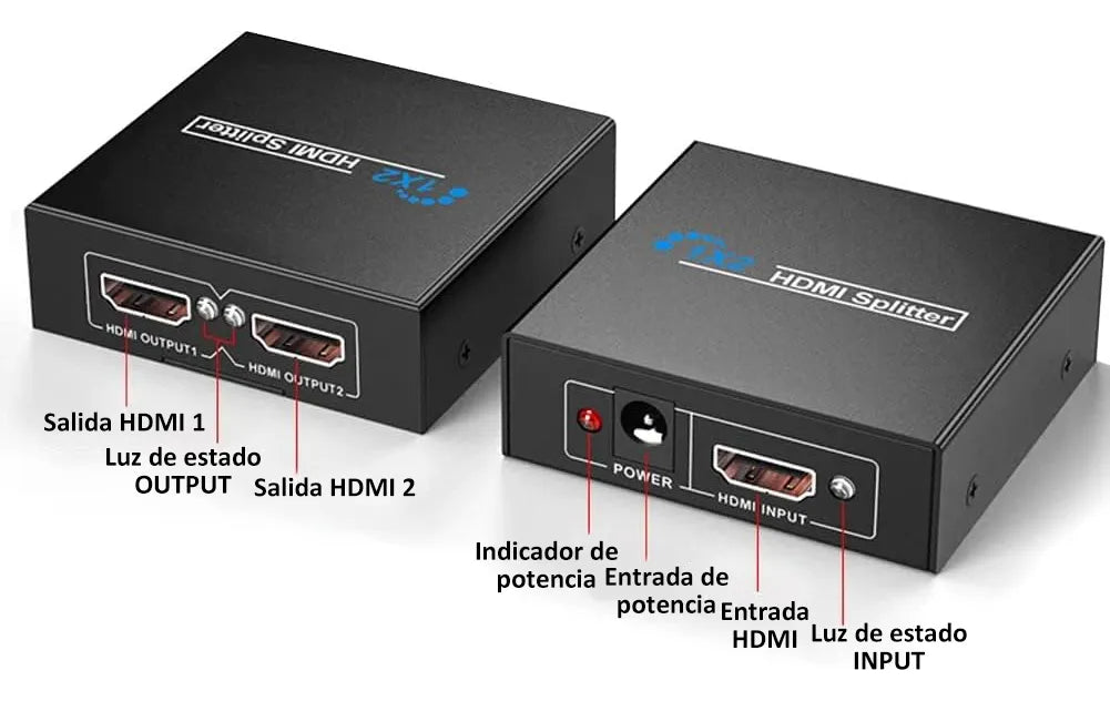 Splitter Hdmi Switch 4k Adaptador Accesorio Para Audio