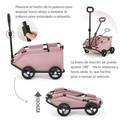 Coche Transporte Gato Perro Plegable Mascota Cómodo Aventura