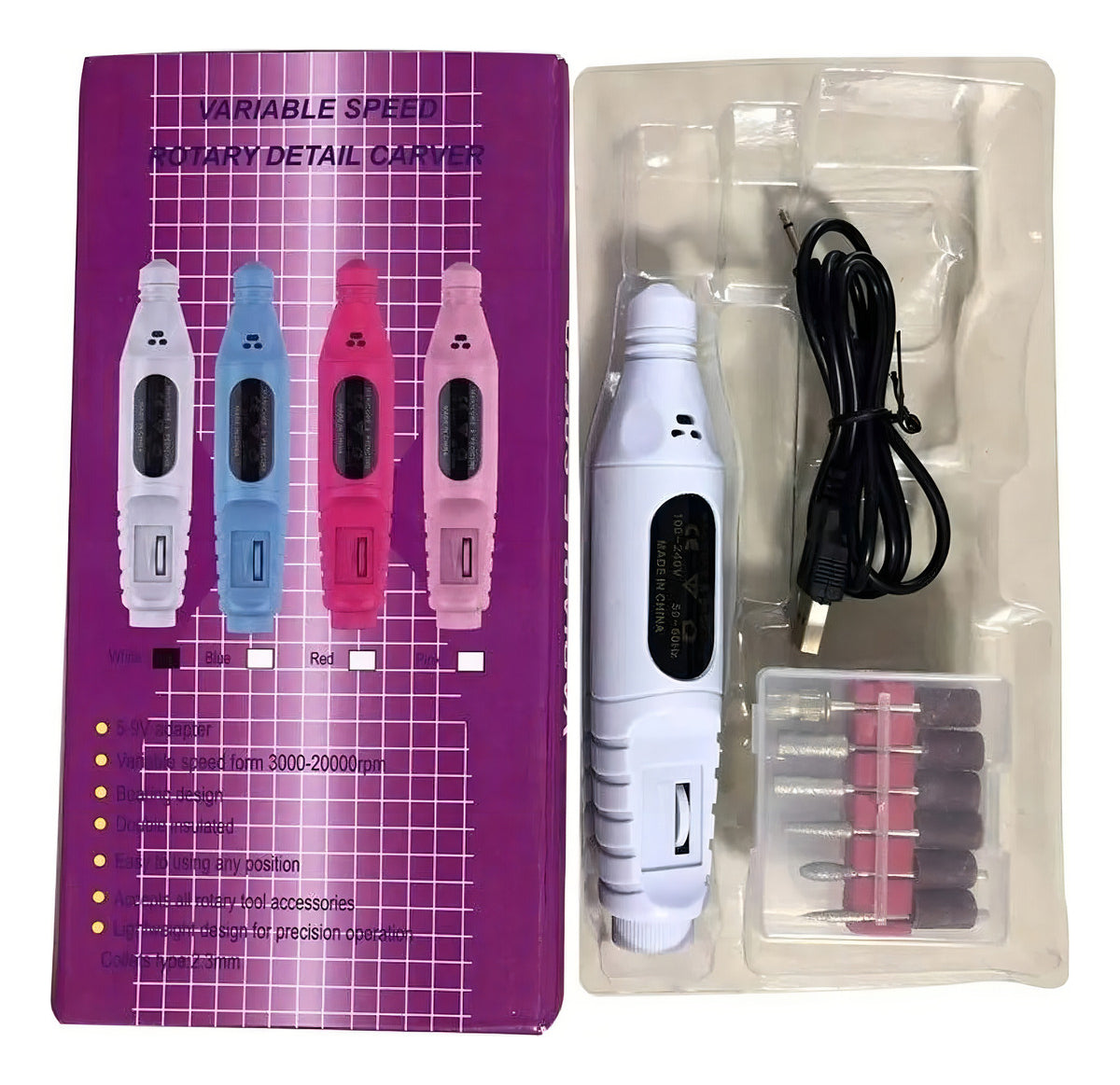 Kit Manicure Torno Manicure Torno De Uñas Limas Manicure