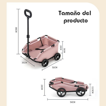 Coche Transporte Gato Perro Plegable Mascota Cómodo Aventura