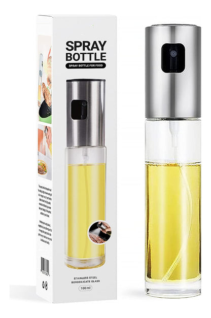 Rociador De Aceite Vinagre Spray Oil Vidrio Acero Inoxidable 100ml