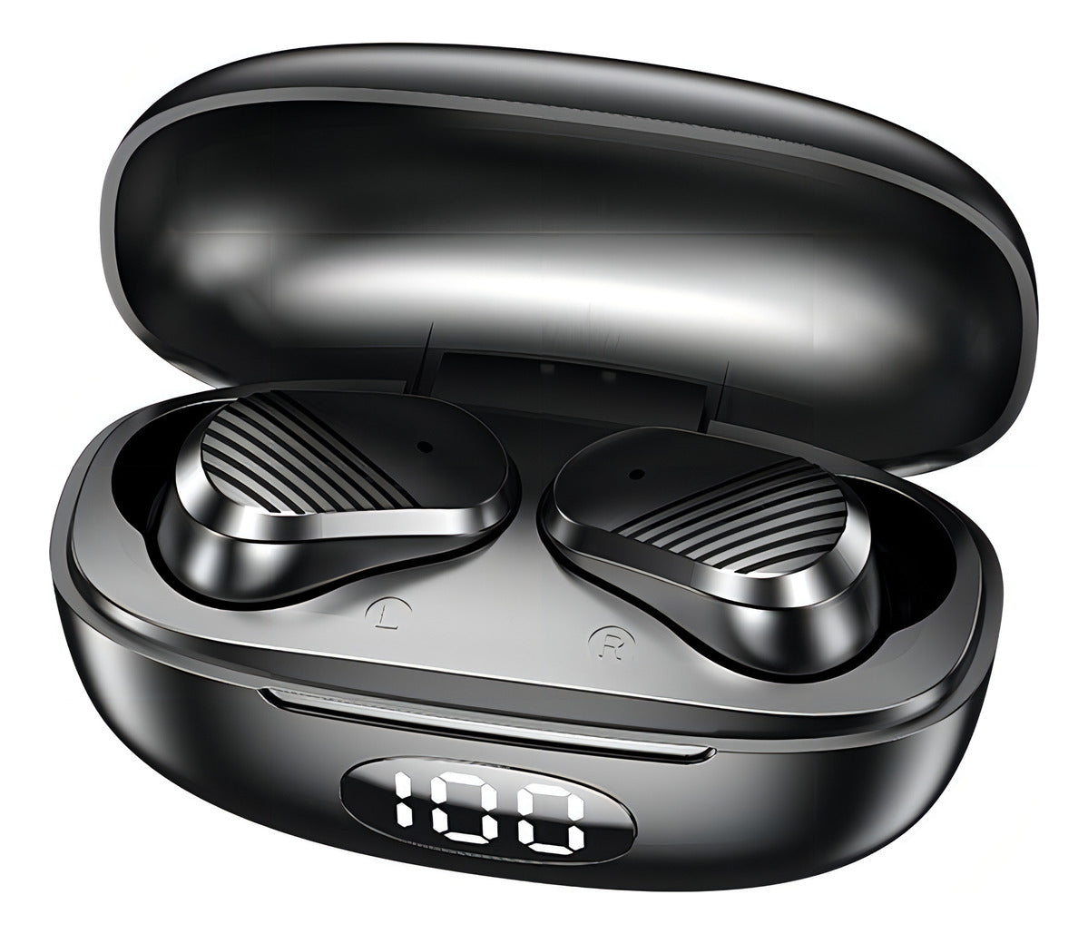 Auriculares Gamer Inalámbricos Hoso T2 Bluetooth Tws Negro Con Luz Led
