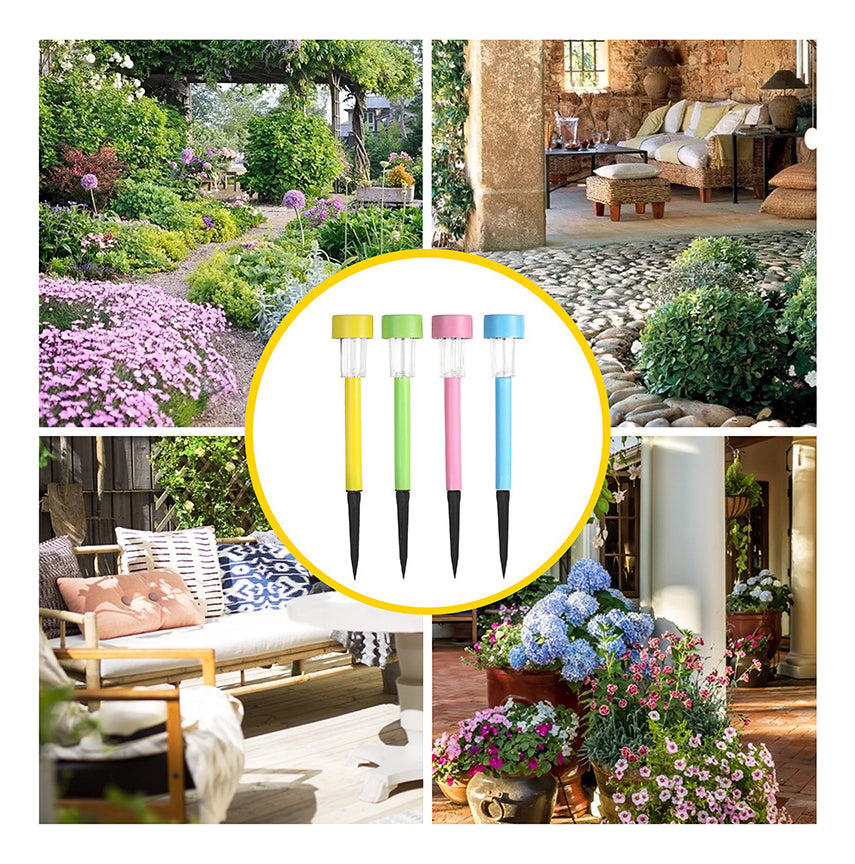 Luces Solares Exterior Lámpara Foco Jardín 10pcs 5colores