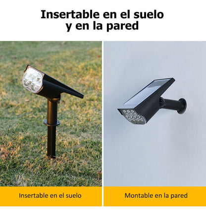 Foco Estaca Led Lámpara Solar Exterior Jardín 7 Colores