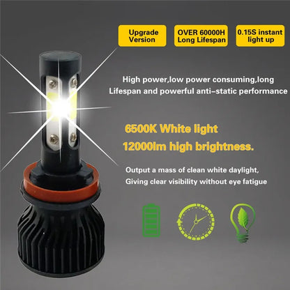 Ampolleta Luz V7 Para Autos Led Kit Turbo H1 H4 H7 H11 9005