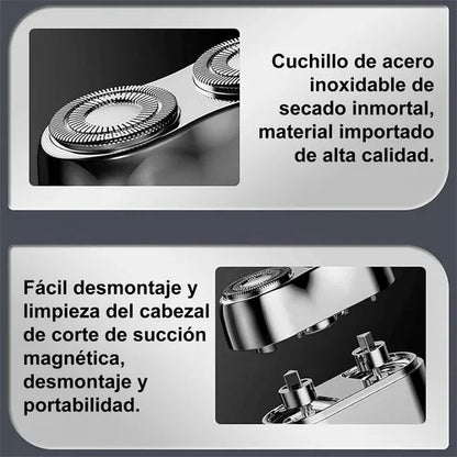 Afeitadora Magnética Portátil Eléctrica Acero Inoxidable Color Naranja Claro
