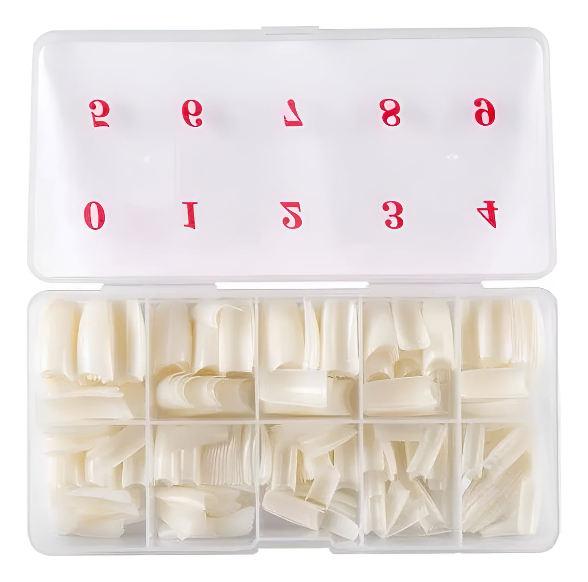 Caja De Tips Para Uñas (500unidades) Color Hueso Colo Piel
