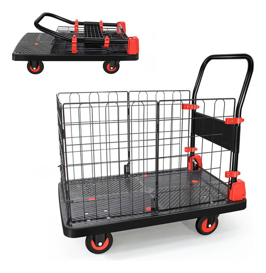 Yegua Carga Con Plataforma Plegable Jaula Extraíble 300kg