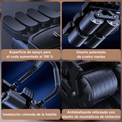 Rueda Abdominales De Rebote Automático Con Soporte Y Colchon Color Negro