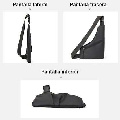 Bolso Bandolera Negro Y Gris Hombre Bolso Mujer Bolsos