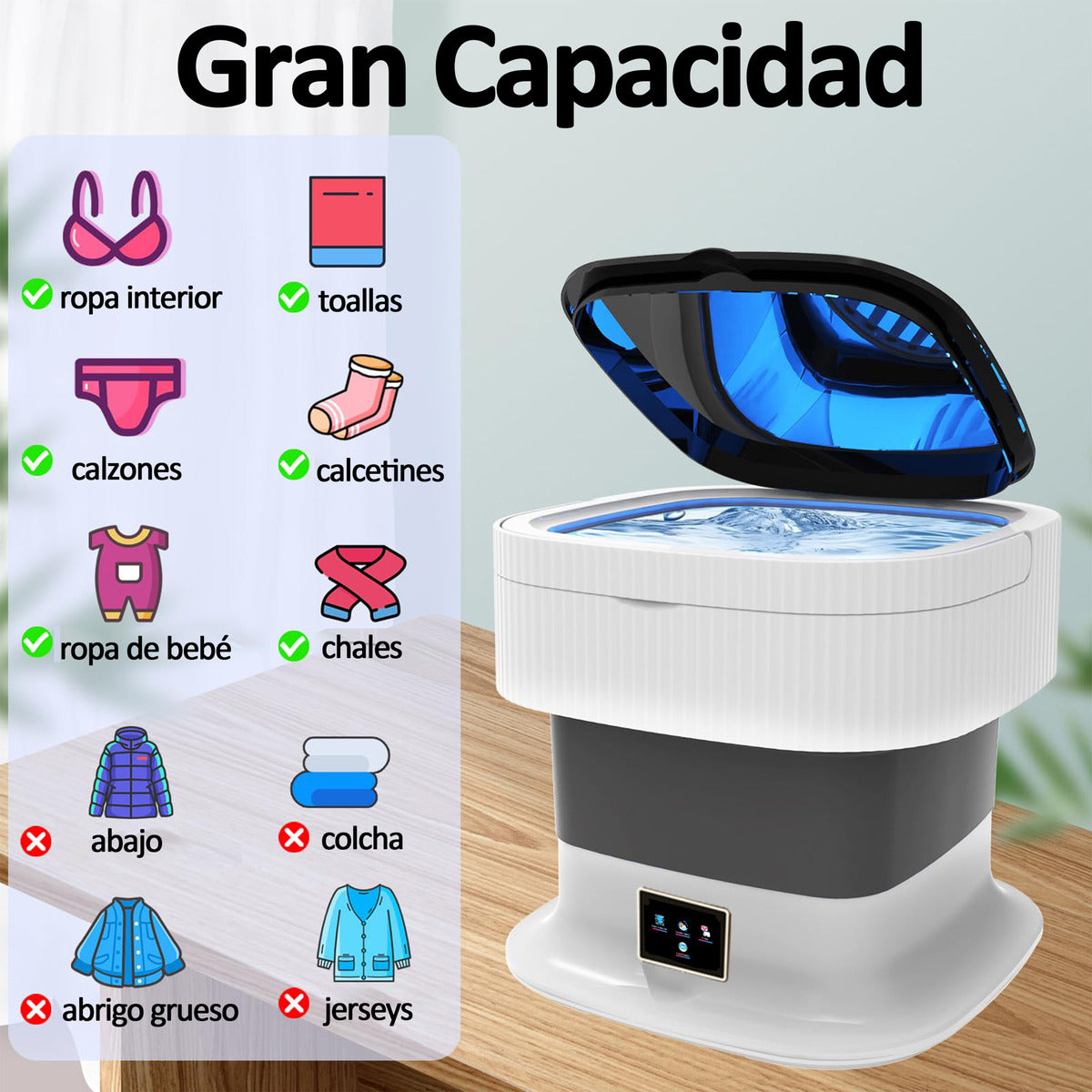 Mini Lavadora Portatil HOSO 12L